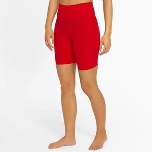 Nike Yoga Luxe - Red - Women's High-Waisted Shorts Size XS